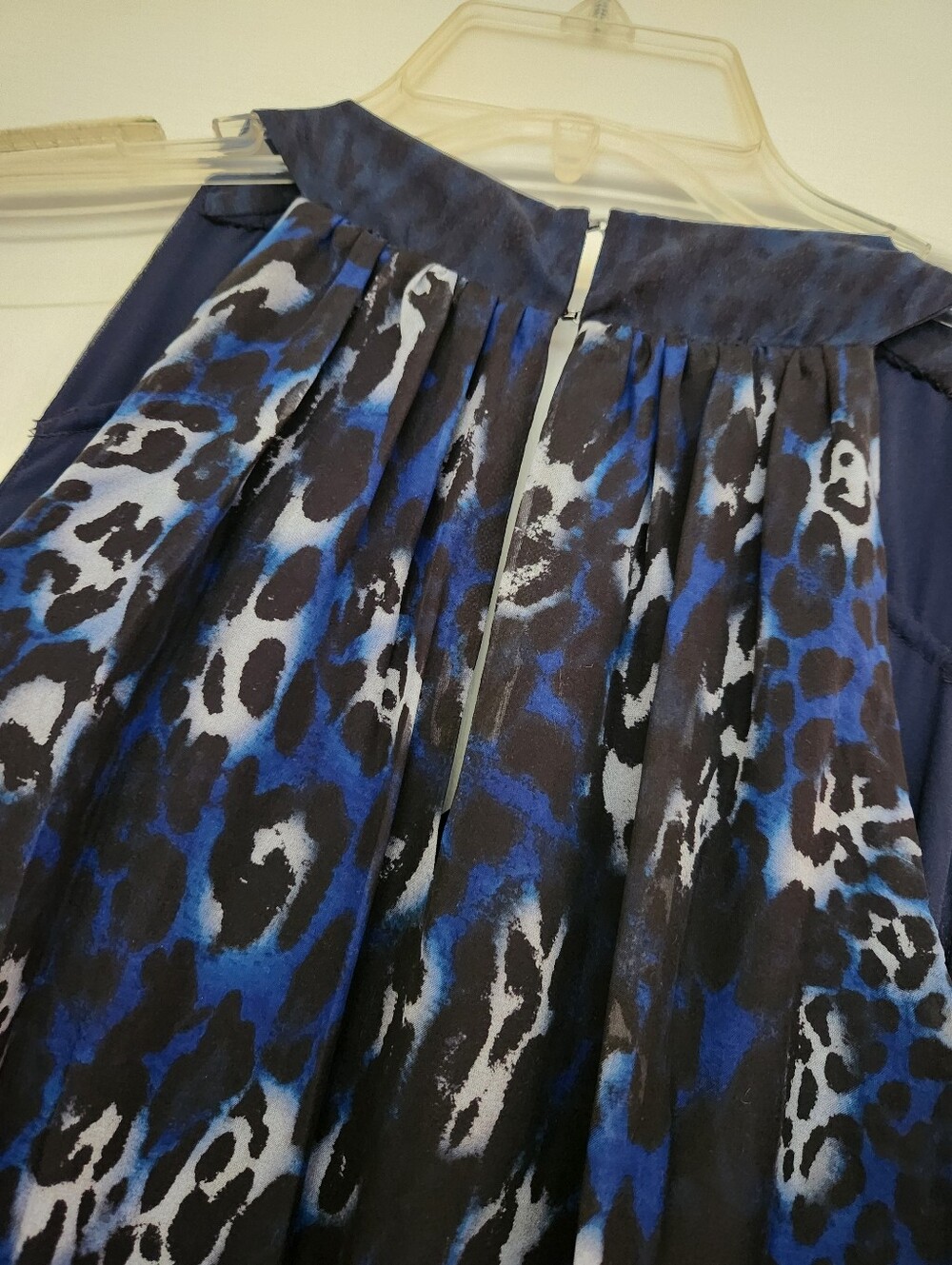 Ramy Brook sz S Blue Leopard Silk Dress Flowy - Picture 14 of 15